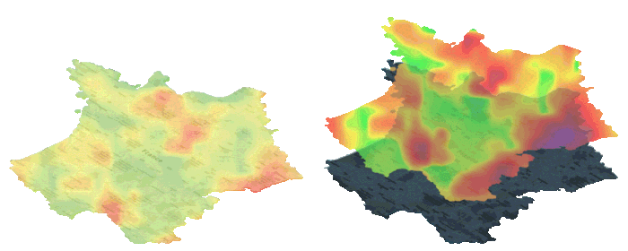 Heatmap layers of france